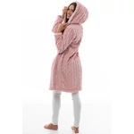 Kép 4/5 - POPPY CSAVART MINTÁJÚ BORKA KABÁT PÚDER SZÍNBEN 