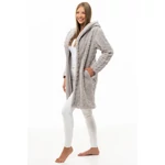 Kép 1/5 - POPPY CSAVART MINTÁJÚ BORKA KABÁT SZÜRKE SZÍNBEN 