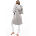 Kép 4/5 - POPPY CSAVART MINTÁJÚ BORKA KABÁT SZÜRKE SZÍNBEN 