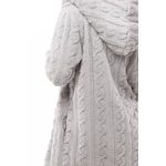 Kép 5/5 - POPPY CSAVART MINTÁJÚ BORKA KABÁT SZÜRKE SZÍNBEN 