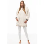 Kép 2/5 - POPPY CSAVART MINTÁS CHILL PULÓVER EKRÜ SZÍNBEN 