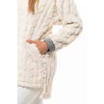 Kép 4/5 - POPPY CSAVART MINTÁS CHILL PULÓVER EKRÜ SZÍNBEN 