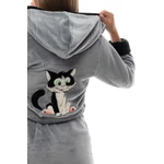 Kép 1/4 - POPPY HÍMZETT KÖNTÖS CATY SZÜRKE-FEKETE