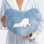 Kép 1/2 - POPPY HÍMZETT JEGESMEDVE MINTÁJÚ ACÉLKÉK PÁRNA