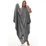 Kép 2/3 - POPPY HÍMZETT CATY MINTÁS TAKARÓ SZÜRKE SZÍNBEN