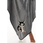 Kép 1/3 - POPPY HÍMZETT CATY MINTÁS TAKARÓ SZÜRKE SZÍNBEN