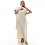 Kép 2/3 - POPPY HÍMZETT MÓKUS MINTÁS TAKARÓ EKRÜ SZÍNBEN