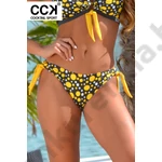 Kép 1/3 - CCK 22.00225 SÁRGA-SZÜRKE PÖTTYÖS BIKINI ALSÓ