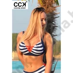 Kép 1/3 - CCK 20.02063 MATRÓZ CSÍKOS BIKINI FELSŐ