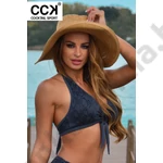 CCK 22.F.00221 KÍGYÓ MINTÁS FEKETE BIKINI FELSŐ