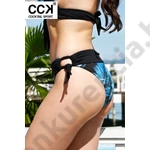 Kép 2/3 - CCK 23.A.02057 FEKETE-KÉK LEVELES BIKINI ALSÓ