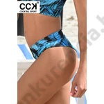 Kép 2/3 - CCK 23.A.01207 FEKETE-KÉK LEVELES BIKINI ALSÓ