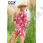 Kép 3/3 - CCK TÜLL KAFTÁN BORDÓ LEVELES KAFTÁN