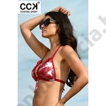 Kép 2/3 - CCK 23.F.02088 BORDÓ-LEVELES BIKINI FELSŐ