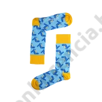 Kép 1/2 - NORDKAMP DINOSZARUSZ KÉK-SÁRGA NŐI ZOKNI