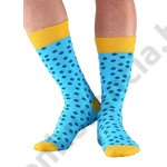 Kép 2/2 - NORDKAMP PÖTTYÖS SÁRGA-KÉK NŐI ZOKNI