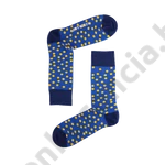 Kép 1/2 - NORDKAMP PÖTTYÖS SÖTÉTKÉK-SÁRGA NŐI ZOKNI