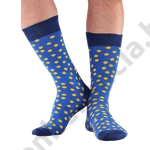 Kép 2/2 - NORDKAMP PÖTTYÖS SÖTÉTKÉK-SÁRGA NŐI ZOKNI