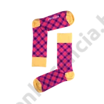 Kép 1/2 - NORDKAMP PEPITA SÁRGA-SZILVA FÉRFI ZOKNI