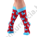 Kép 2/3 - NORDKAMP SZARVAS PIROS-KÉK NŐI ZOKNI