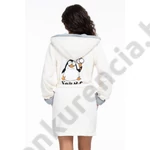 Kép 1/3 - POPPY DK.PINGVIN MINTÁS EKRÜ-SZÜRKE XL-ES KÖNTÖS