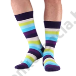 Kép 2/2 - NORDKAMP SÁVOS LILA FÉRFI ZOKNI