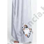 Kép 2/2 - POPPY HÍMZETT PINGVIN MINTÁS SZÜRKE TAKARÓ