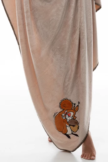 POPPY HÍMZETT MÓKUS MINTÁS TAKARÓ KÁVÉ SZÍNBEN