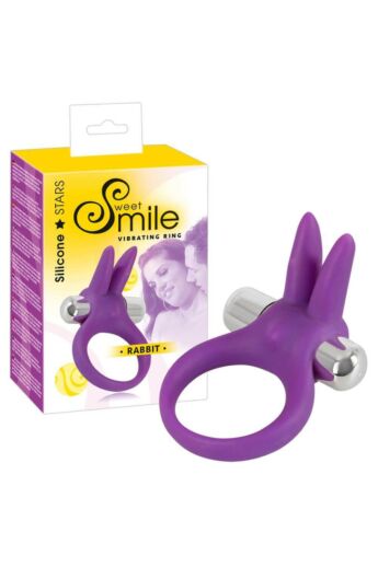 SMILE Rabbit - vibrációs péniszgyűrű -lila-