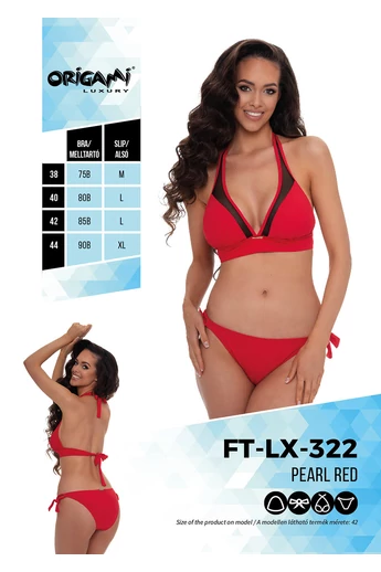 ORIGAMI 23.FT-LX-322 RED PETROL BIKINI