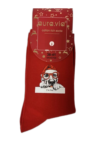 PINK OF DREAM KARÁCSONYI ZOKNI SZEMÜVEGES KUTYÁS