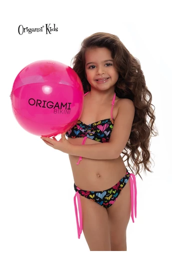 ORIGAMI 23.KIDS-358 HEARTS PINK  GYEREK FÜRDŐRUHA