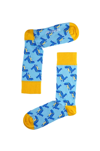 NORDKAMP DINOSZARUSZ KÉK-SÁRGA NŐI ZOKNI