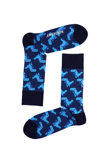 NORDKAMP DINOSZAURUSZ SÖTÉTÉKÉK FÉRFI ZOKNI