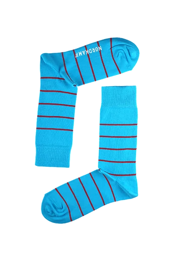 NORDKAMP LÉTRA TÜRKIZ-PIROS FÉRFI ZOKNI