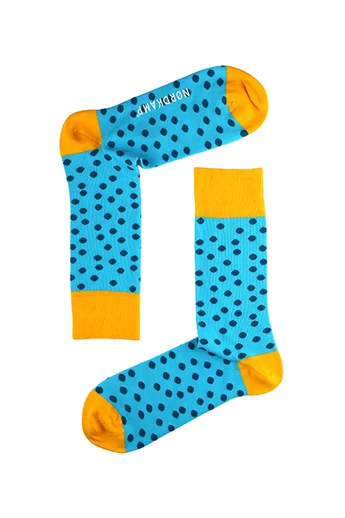 NORDKAMP PÖTTYÖS SÁRGA-KÉK NŐI ZOKNI