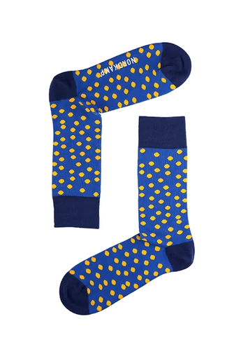 NORDKAMP PÖTTYÖS SÖTÉTKÉK-SÁRGA FÉRFI ZOKNI