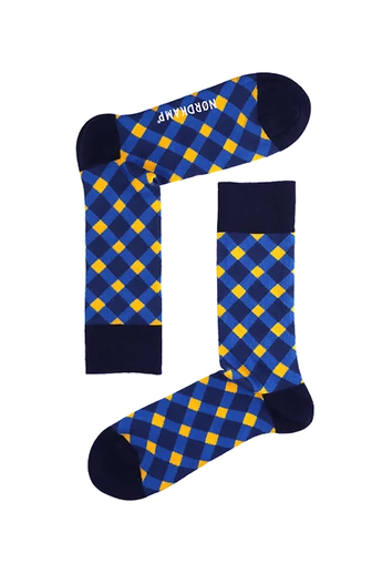 NORDKAMP PEPITA SŐTÉTKÉK-SÁRGA NŐI ZOKNI