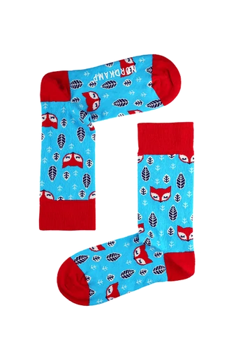 NORDKAMP RÓKA PIROS-KÉK FÉRFI ZOKNI