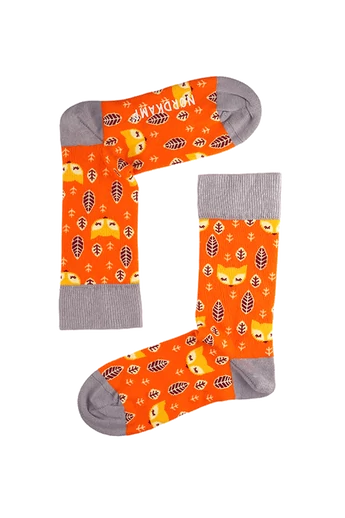 NORDKAMP RÓKA SZÜRKE-NARANCS FÉRFI ZOKNI