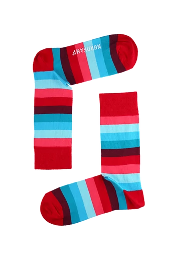 NORDKAMP SÁVOS PIROS SZÍNES FÉRFI ZOKNI