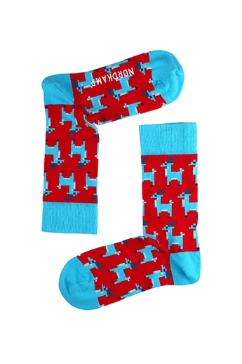 NORDKAMP SZARVAS PIROS-KÉK NŐI ZOKNI