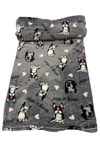 PINK OF DREAM BULLDOG MINTÁS SZÜRKE TAKARÓ