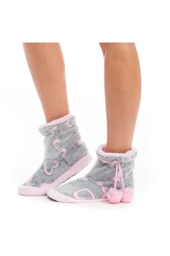 POPPY SZÍVES MINTÁS SZÜRKE CSIZMA