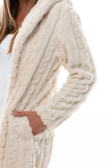 POPPY CSAVART MINTÁJÚ BORKA KABÁT EKRÜ SZÍNBEN 