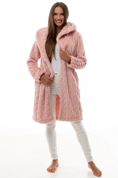 POPPY CSAVART MINTÁJÚ BORKA KABÁT PÚDER SZÍNBEN 