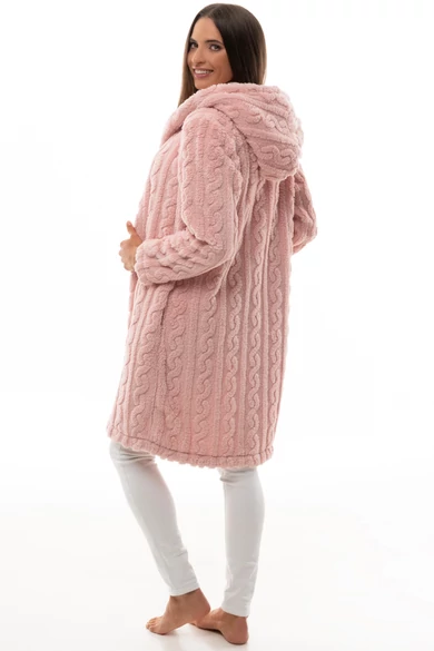 POPPY CSAVART MINTÁJÚ BORKA KABÁT PÚDER SZÍNBEN 