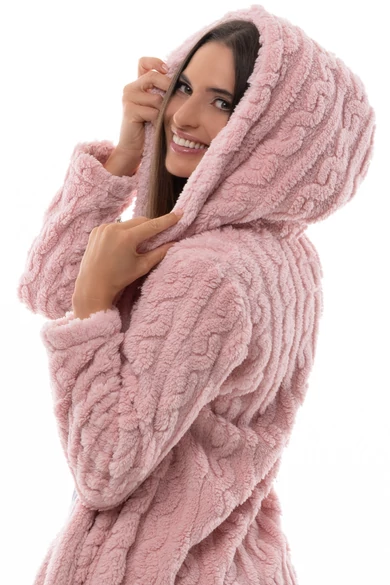 POPPY CSAVART MINTÁJÚ BORKA KABÁT PÚDER SZÍNBEN 