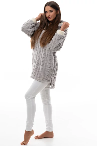 POPPY CSAVART MINTÁS  CHILL PULÓVER SZÜRKE SZÍNBEN 