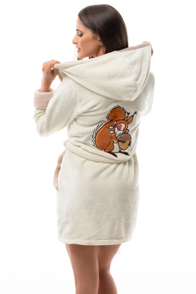 POPPY HÍMZETT KÖNTÖS  MÓKUS MINTÁS EKRÜ-KÁVÉ